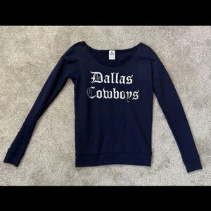 Victoria’s Secret Dallas Cowboys PINK Navy Blue Long Sleeve Top NFL RARE XS
